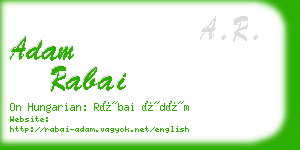 adam rabai business card